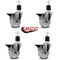 Service Caster 5'' Nylon Swivel 1-7/8'' Expanding Stem Caster Set with Brake, 4PK SCC-EX20S514-NYS-PLB-178-4 - alternate 3